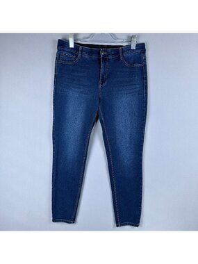 Curve Appeal Mid Rise Skinny Jeans Womens Size 10/30 Stretch Classic Fit Blue